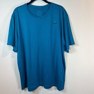 Nike Legend Dri-Fit T-Shirt Teal Blue Crew Neck Lightweight Athletic Mens Sz XXL